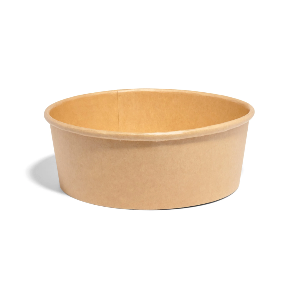 300 pcs kraft round bowls 1300ml Ø165mm for salads and soups