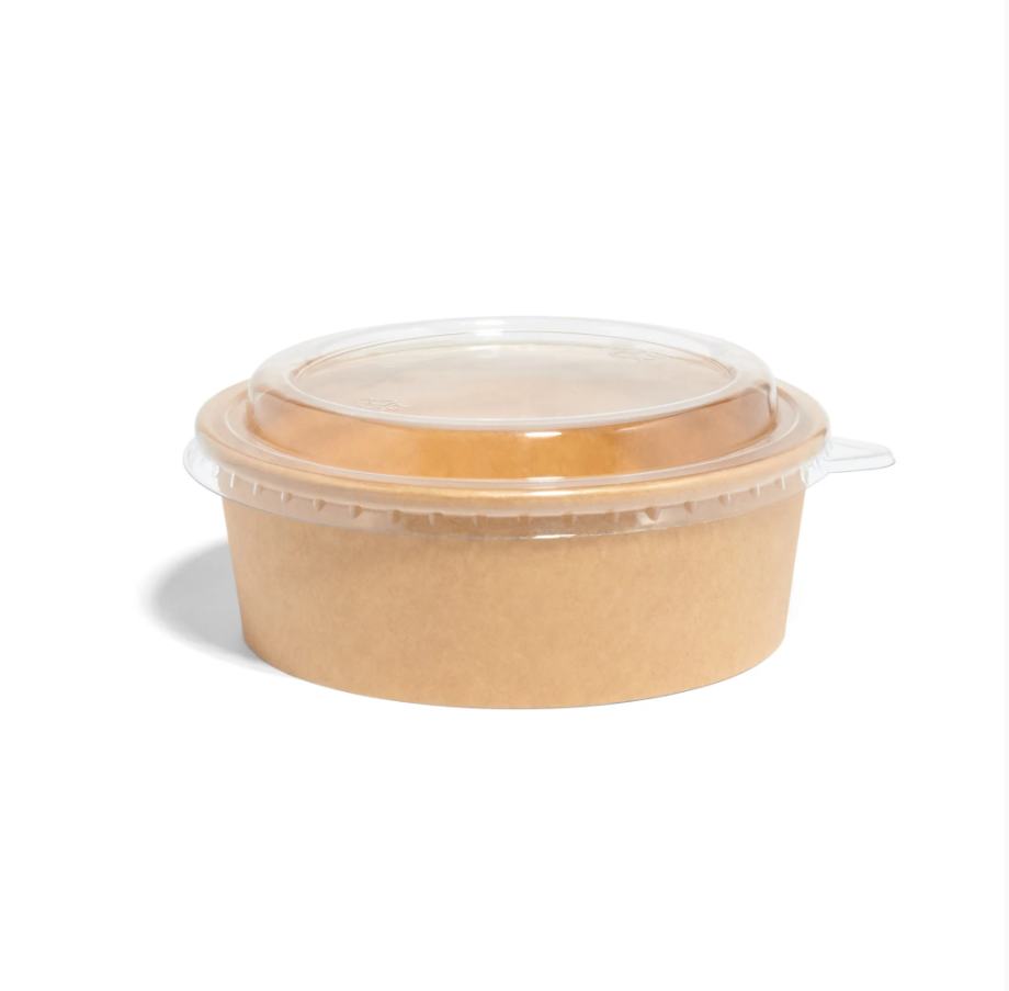 600 pcs 500ml kraft paper round bowl biodegradable Ø150mm