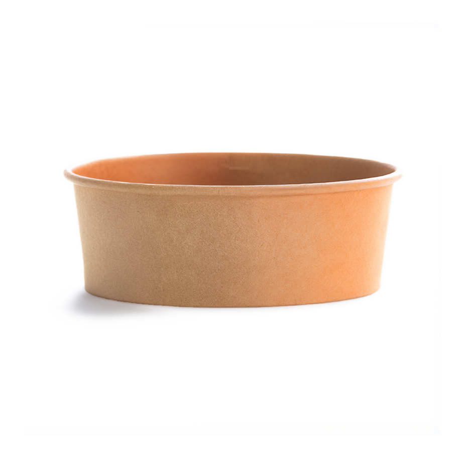 Kraft round bowls 1100ml Ø165mm for soups and salads