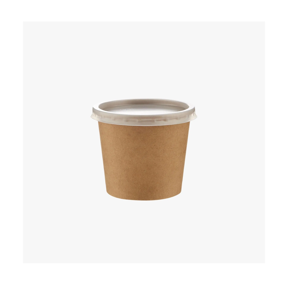 67mm PET Lid for 2/4oz Kraft Portion Pot — 2000 Qty