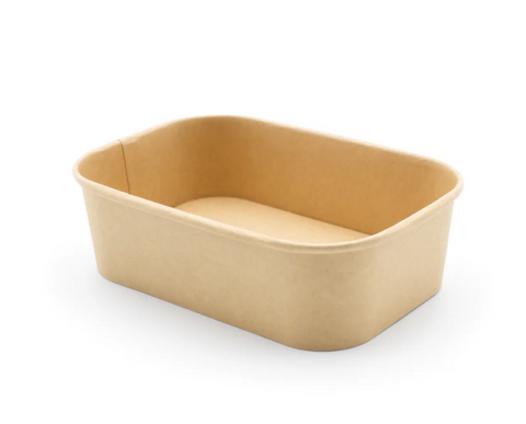 650ml Rectangular Kraft Paper Container (22oz) | 300 pieces
