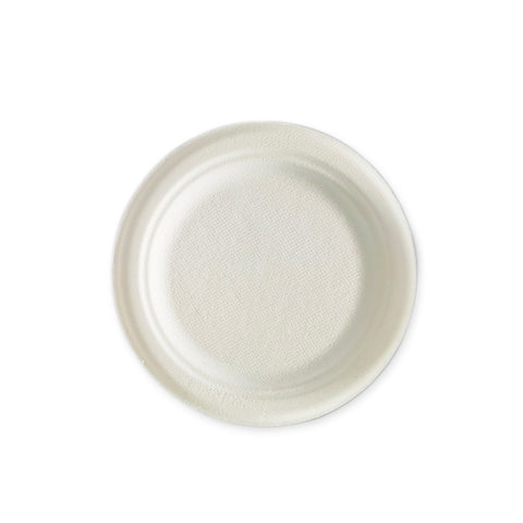 6in Round Plate, Bagasse, Small size