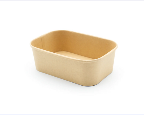 750ml Rectangular Kraft Paper Container (25oz) | 300 pieces