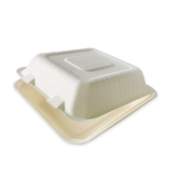8 inch Biodegradable Square Takeaway Box, 200 Pieces