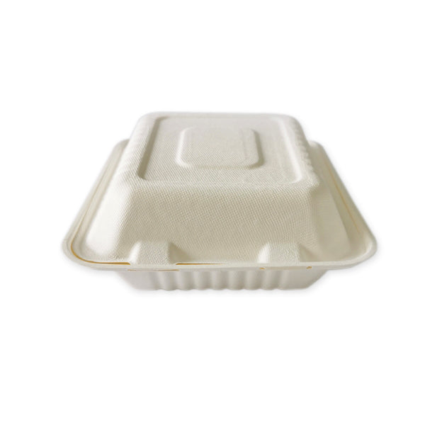 8 inch Biodegradable Square Takeaway Box, 200 Pieces