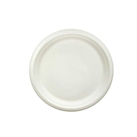 9in Round Plate, Bagasse, Medium size