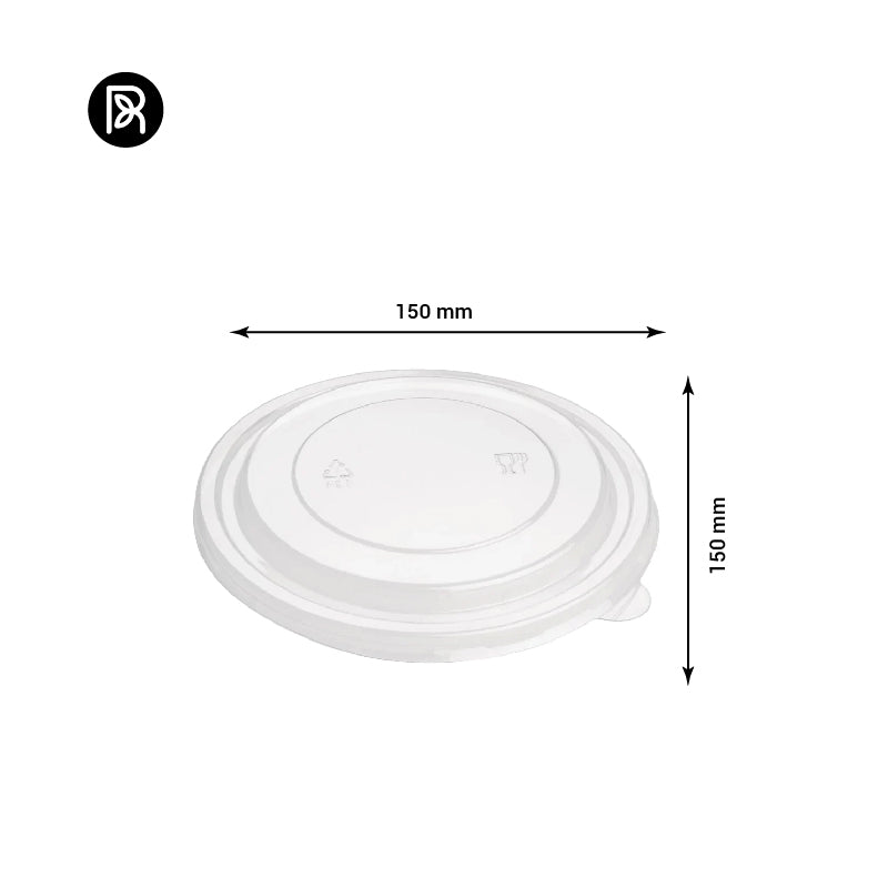 PET Lid for 500ml-1000ml Round Bowl – Ø150mm | 600 Pieces