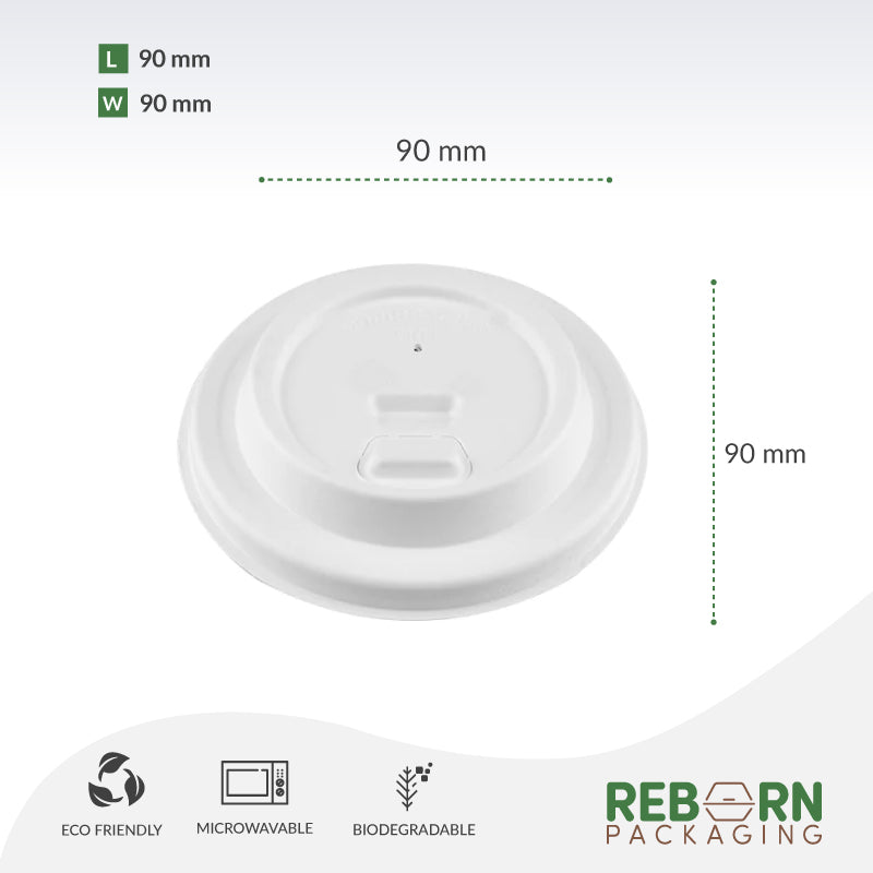 90mm size, Biodegradable Hot Cup Lid, for 10-12-16oz cup